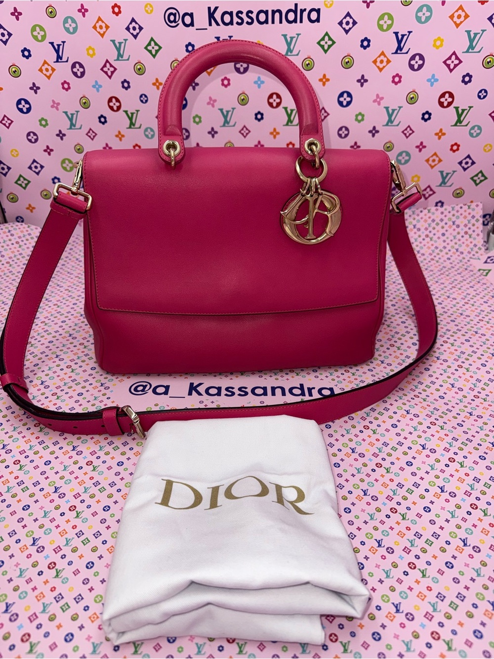 Christian Dior Diorissimo Flap Top Handle Satchel Bag - Picture 6 of 16